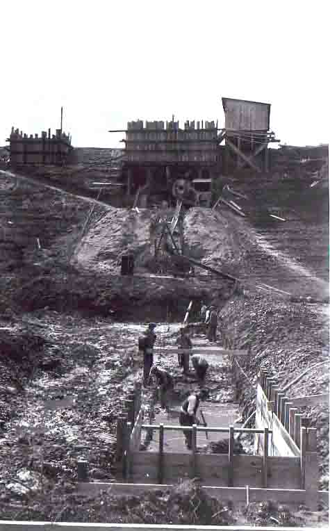 1924 Filter north wall footing west end looking we